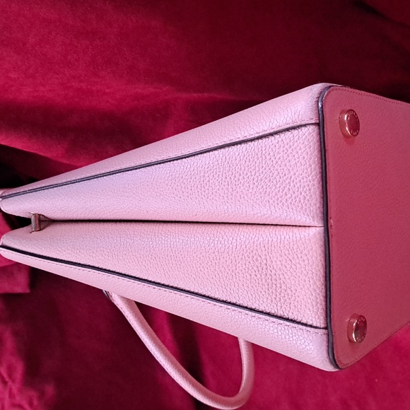 Michael Kors Soft Pink Pebble Leather Satchel/Crossbody Bag. EC - Picture 8 of 15